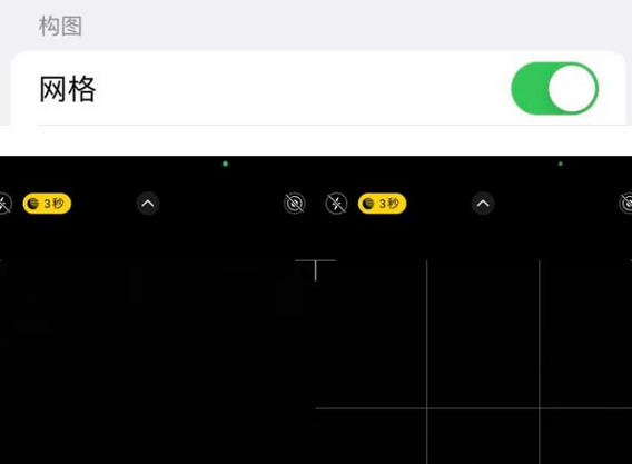 子长苹果手机维修网点分享iPhone如何开启九宫格构图功能