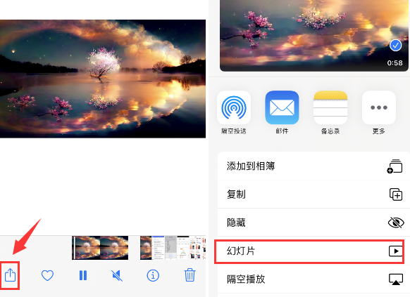 子长苹果14维修店分享iPhone14相册视频如何循环播放